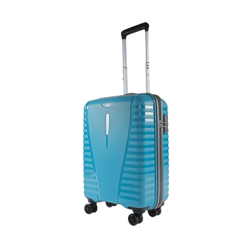 55 cm 8-Wheel Lightweight Travel Trolley – Teal Blue