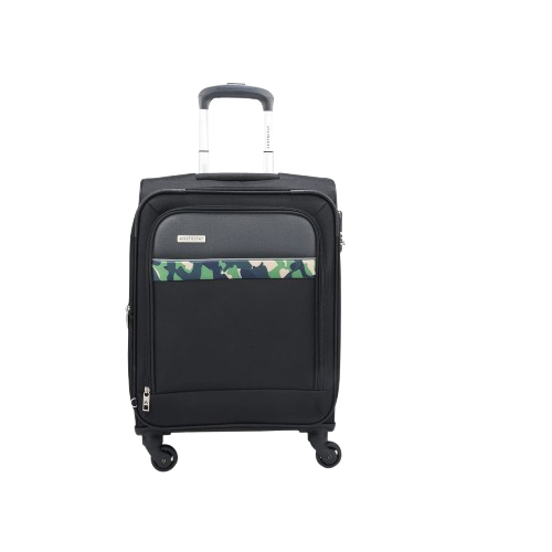 55 cm 4-Wheel Lightweight Travel Trolley – Black