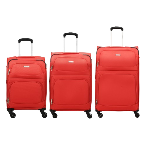 77 cm 4-Wheel Lightweight Travel Trolley – Red